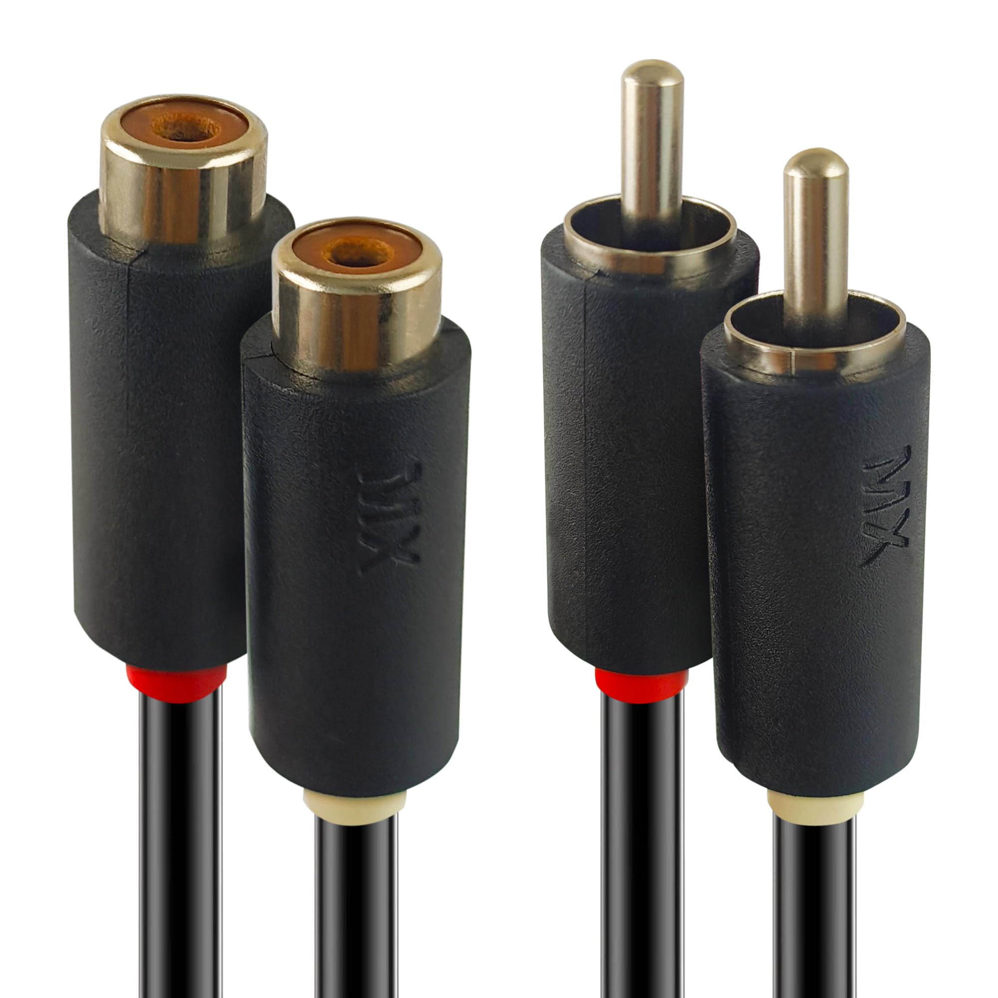 MX 2 RCA Male to 2 RCA Female Stereo Audio Video Extension Cable 3 Meter | Compatible with DVD Players, Television, Projector, Gaming Consoles & Home Entertainment Systems