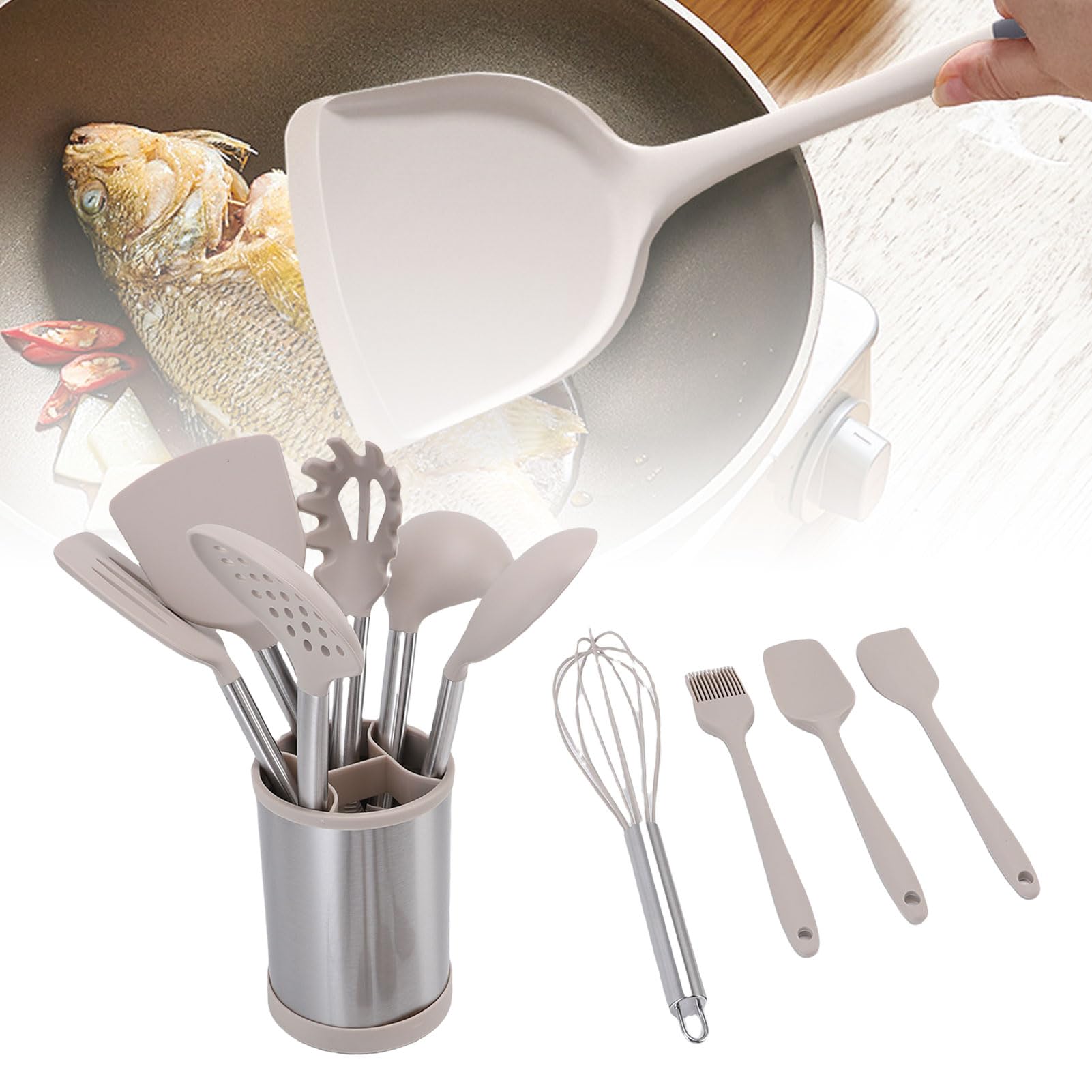 SUS - Set di utensili premium con impugnatura antiscivolo, facili da pulire, per gli appassionati di