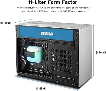 PCケース(自作PC用) LIANLI A4-H2OX4 BLACK A4-H2OX4 BLACK Mini ITXケース 1個 LIAN LI 【通販モノタロウ】