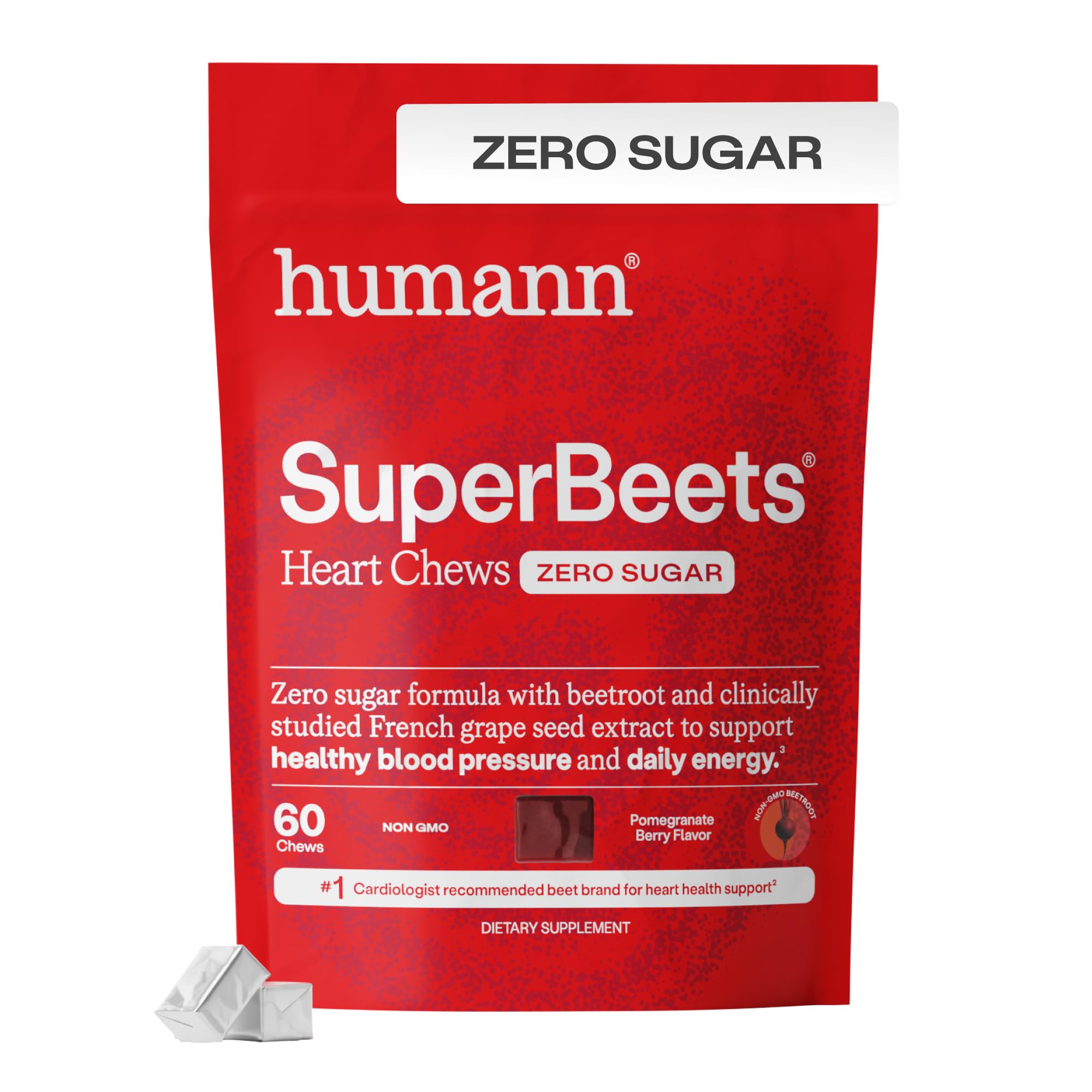 Humann SuperBeets Heart Chews Zero Sugar