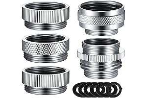 Kitchen Sink Brass 5PCS Faucet Adapter Kit with Diverter