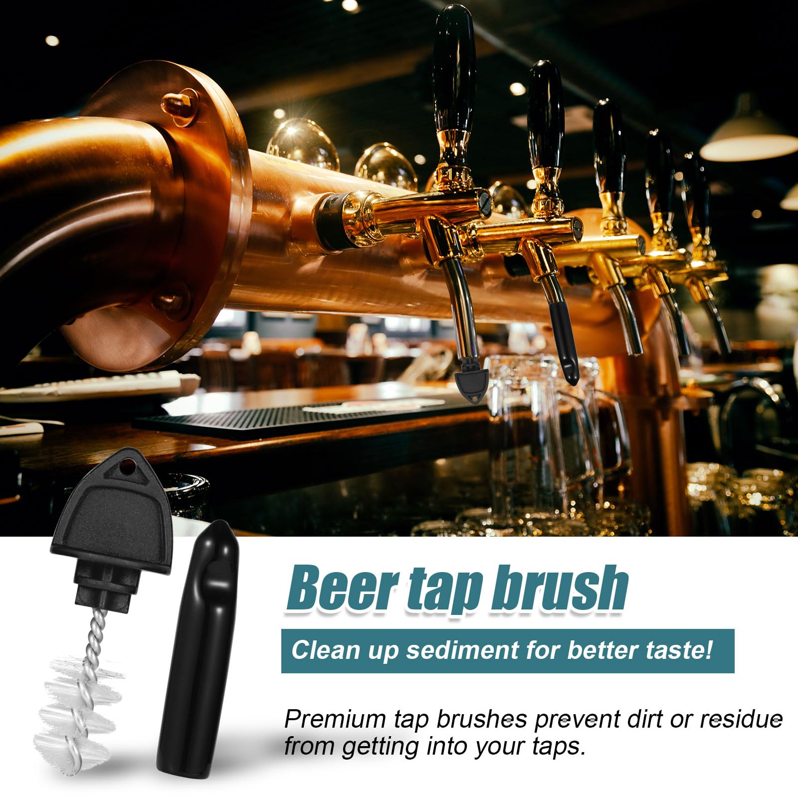 Bierkraan Cover Kit Bier Tap Plug Borstel Keuken Kraan Reinigingsborstel Kraan Lange Borstels Gemakkelijke Verwijdering Bier Tap Borstel Set Schenker Cover Tuiten Reinigingsborstel