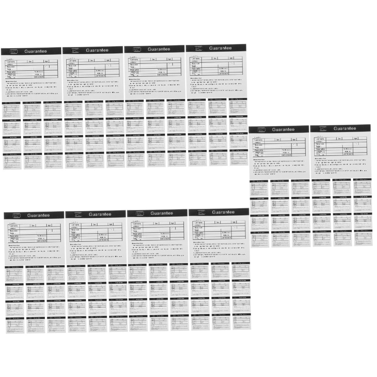 VALICLUD 5 set Scheda Di Schede Di Istruzioni Per La Della Tazza Schede Di Riparazione Degli Elettrodomestici Schede Di Riparazione Degli Elettrodomestici 200 pezzi * 5