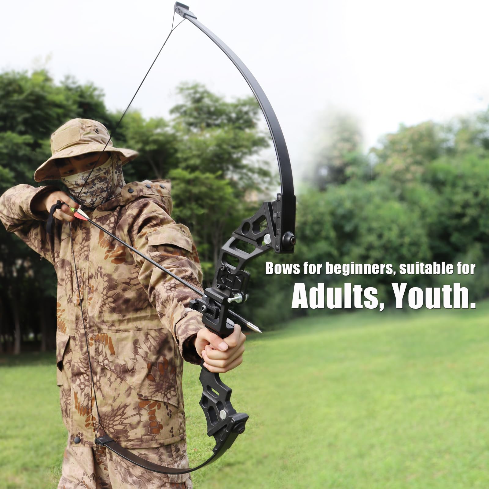 Srliya Reliminable Composé Casque De Rotule Arc Archerie En V