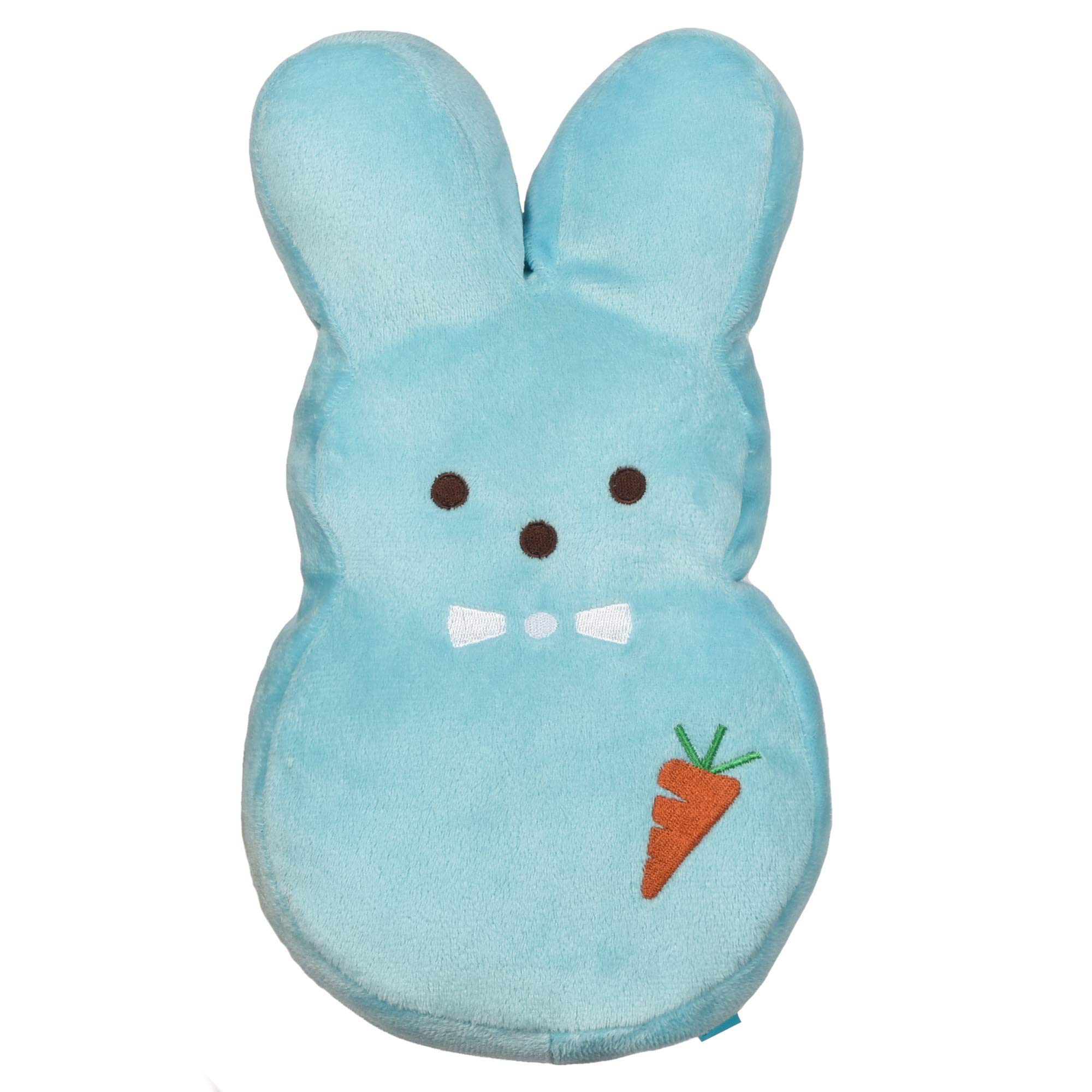 Peeps for Pets Bunny 12 Inch Blue Dress-Up Bunny Plush Dog Toy | Carrot Dog Chew Toy for All Dogs | Large Dog Toy Made from Soft Plush Fabric | Dog Chew Toy Squeaky Dog Toys