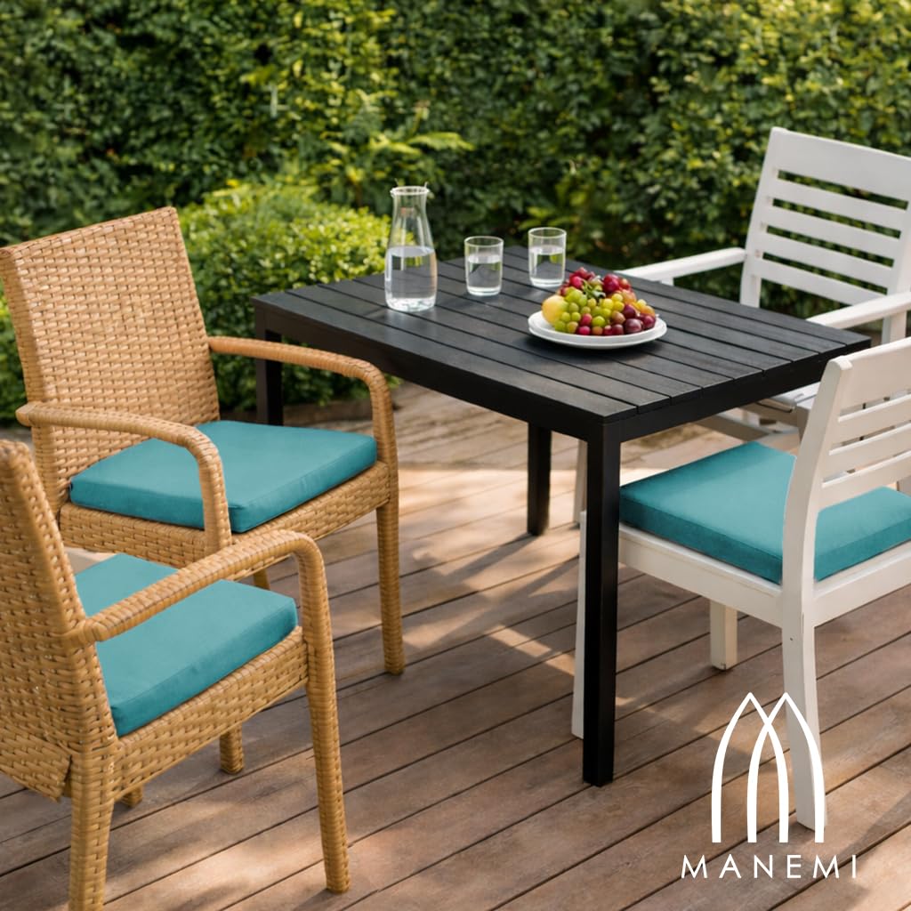 Pack 6 Cojín para silla 42x40x4 cm｜Repelente al agua y fácil de limpiar｜Con cintas de sujeción｜Funda con cremallera desmontable｜Uso interior y exterior｜Ideal para comedor, terraza, jardín u oficina