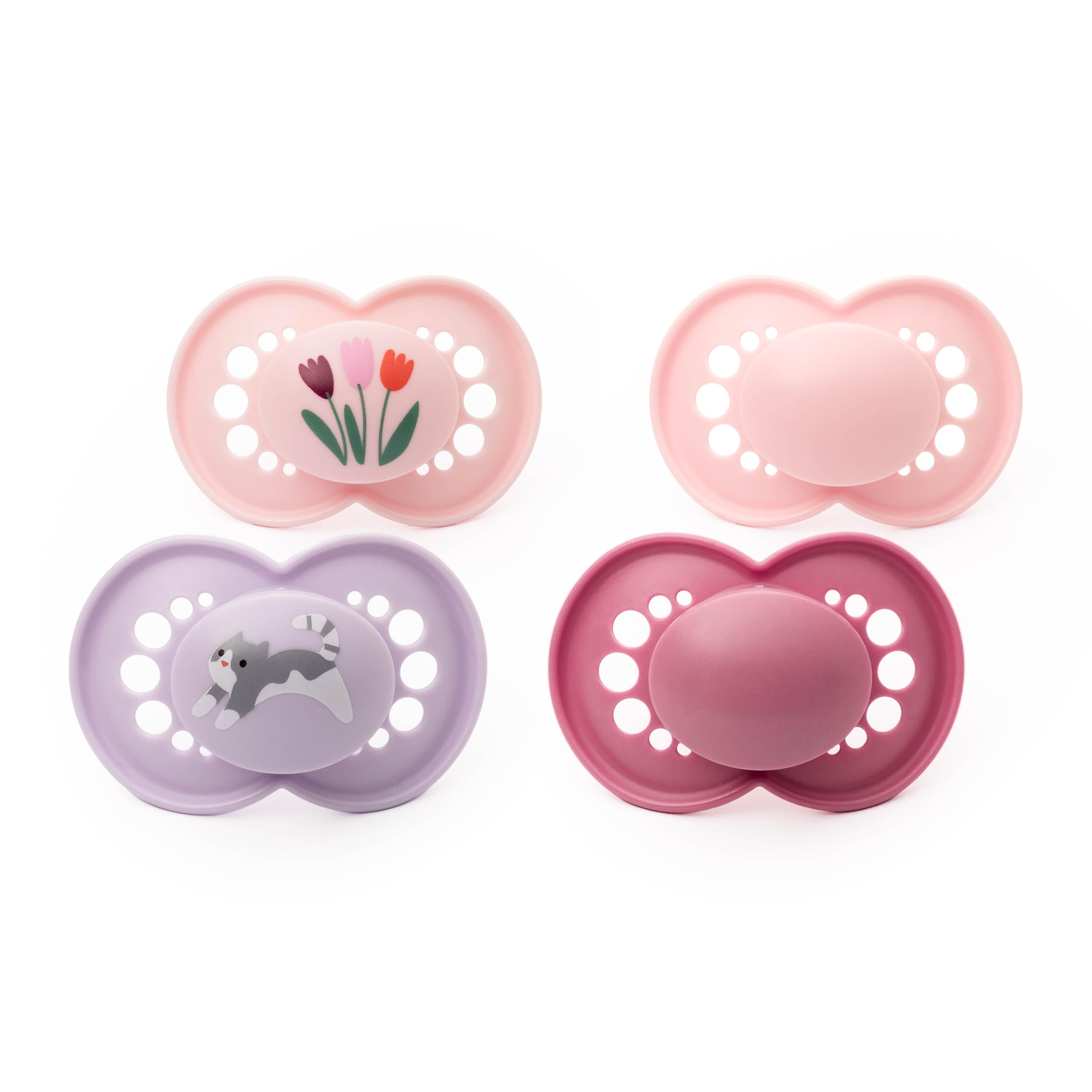 MAM Original Day & Night Soothers | 6-18 Months | 4 Pack | Includes 2X Glow in The Dark Dummies | Orthodontic Design | Baby Accessories | Pink (Various Designs) — view 10