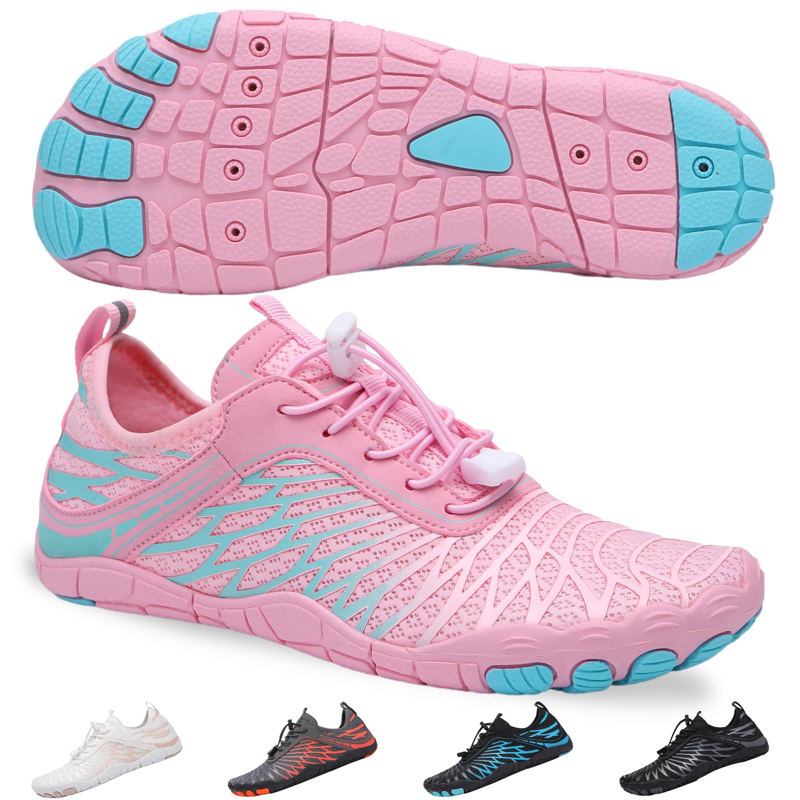 SIOSNETA Hike Barefoot Shoes for Women Men, Breathable Non-Slip Athletic Footwear, Wide Toe Water Shoes for Hiking, Non-Slip Neuropathy Shoes for Women Men, Grounded Comfort wear