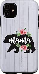iPhone 11 Mama Bear Watercolor Roses Floral Phone Case