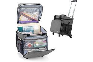 LUXJA Rolling Scrapbook Tote: Effortless Transport for Your Creative Journey