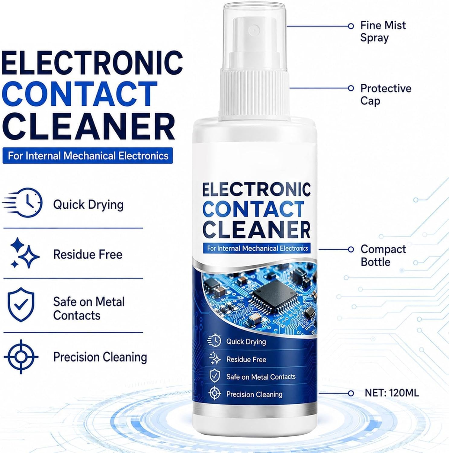 Electronic Contact Cleaner, Circuit Board Spray, Restore Clean Contacts