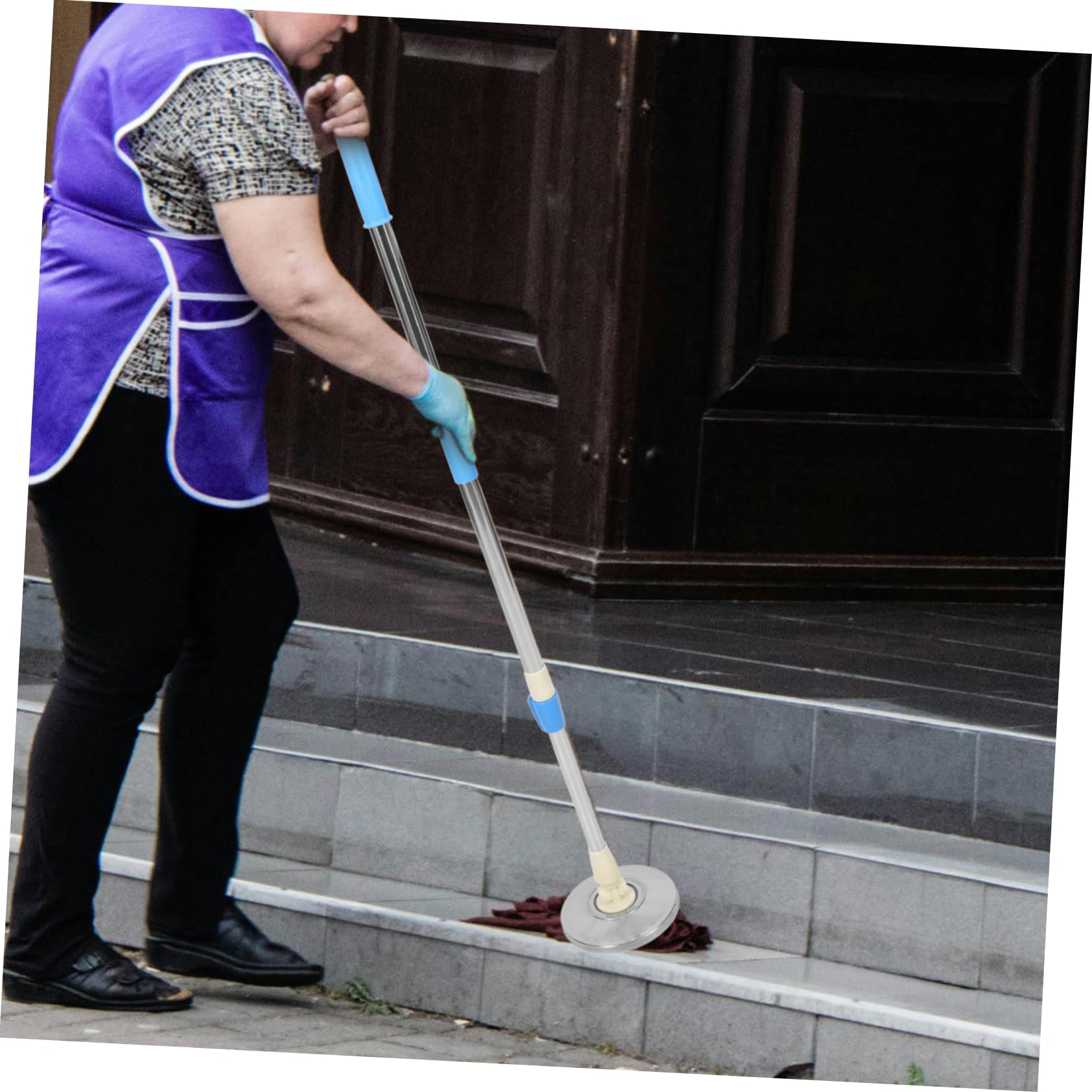 HONMEET Rotating Mop Handle Replacement Detachable Mop Rod with Telescopic Design for Easy Floor Cleaning Durable and Materials Compatible with All Floor Types