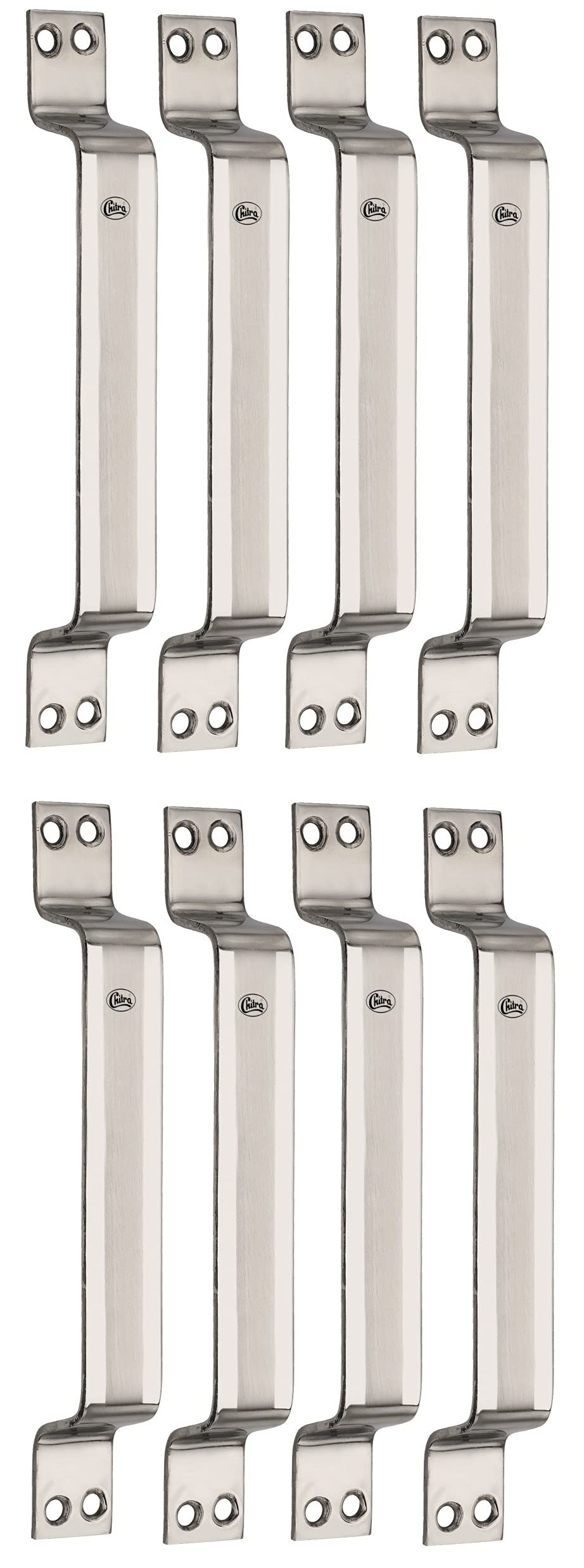 Chitra Wave Stainless Steel Door/Cabinet Handles Pack of 6 (6 Inch, Black), Pull Handle — Amazon image 8