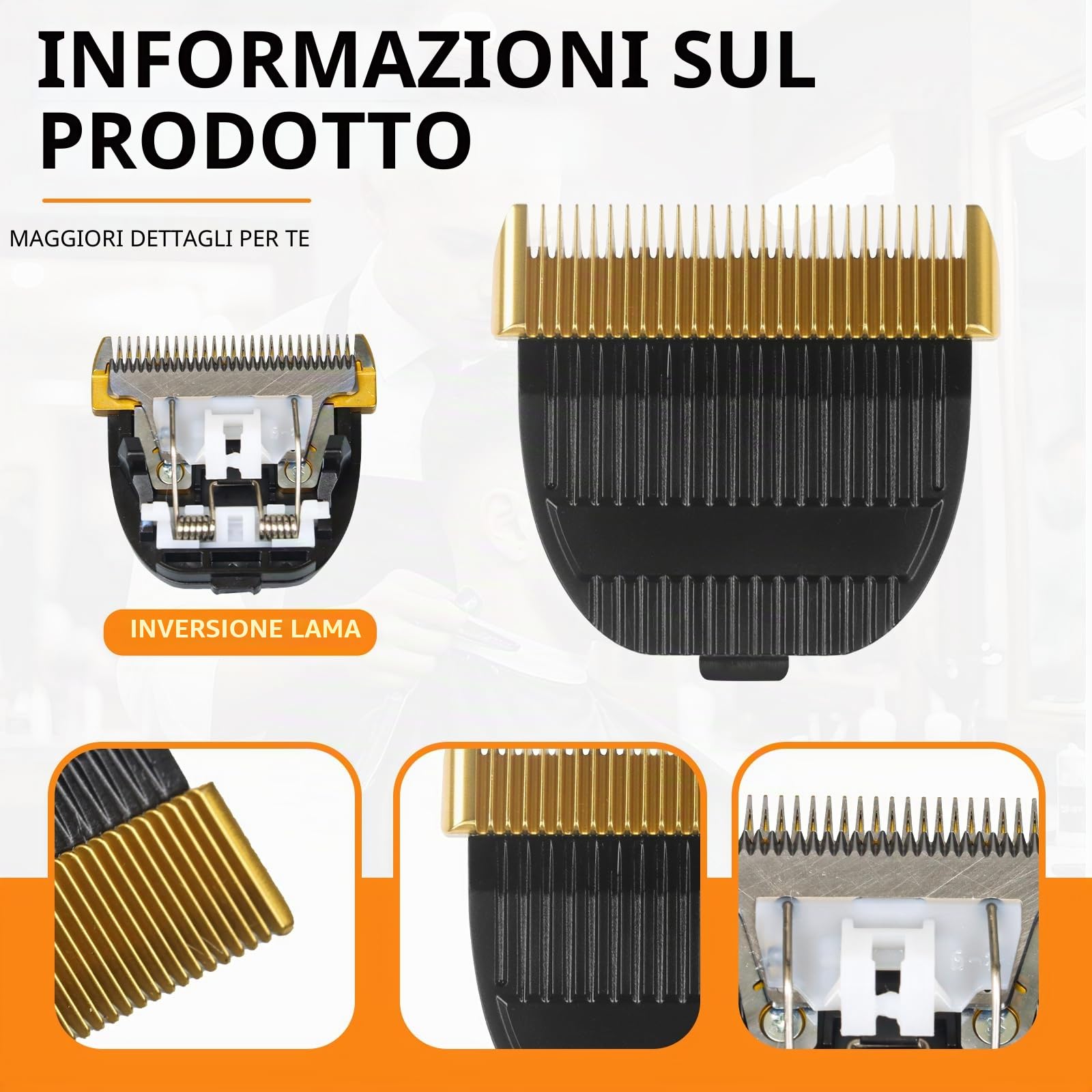 Coltello di ricambio per tosacapelli, compatibile Panasonic WER9902, ER-GP80, ER1611 e altri modelli (confezione da 1)