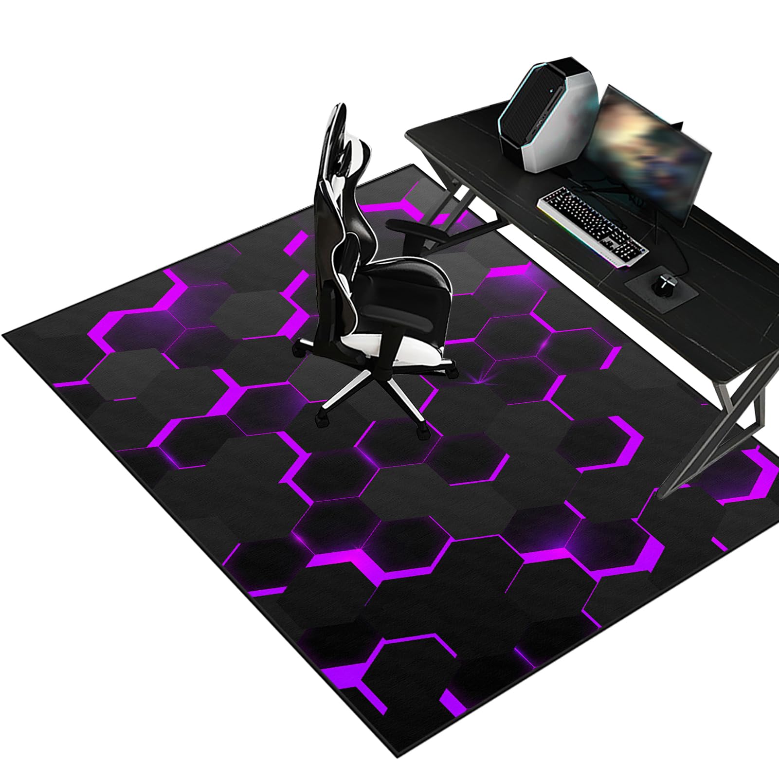 Chair Mat for Carpeted Floor, Gaming Chair Mat for Hard Floors & Carpet Office Chair Mat - Non-Slip & Carpet Protector hardwood floors, 200 x 230 cm Multi-Purpose Carpet Protector for Home and Office