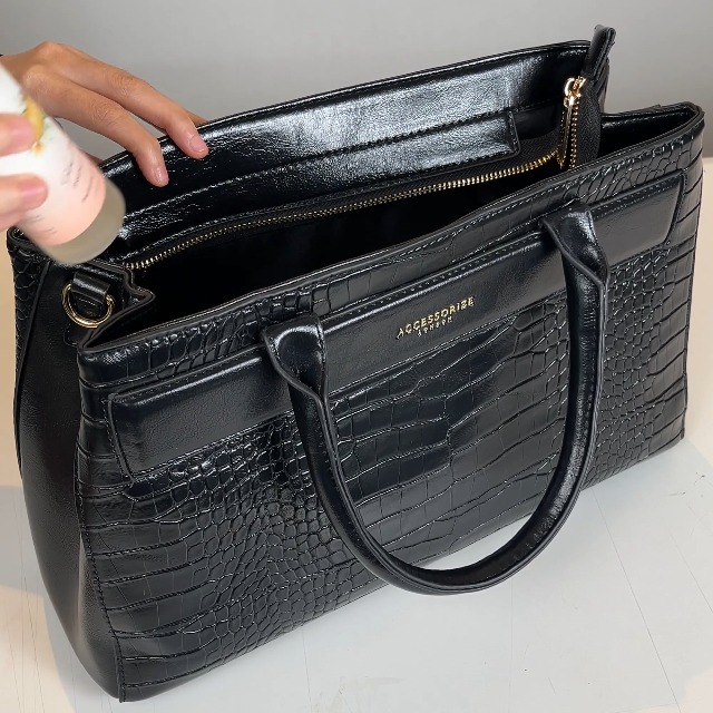 Buy Accessorize London Women's Black Beetel Croc Hand Bag with