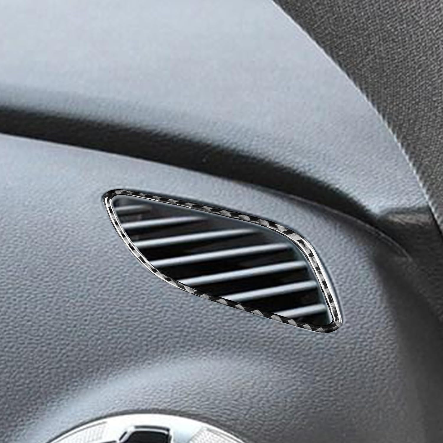 Real Premium Carbon Fiber Sticker Compatible with Audi A3 S3 RS3 8V 2013 2014 2015 2016 2017 2018 2019 Car Dashboard Sides defogging air Vent Decor Auto Interior Accessories Trim Black