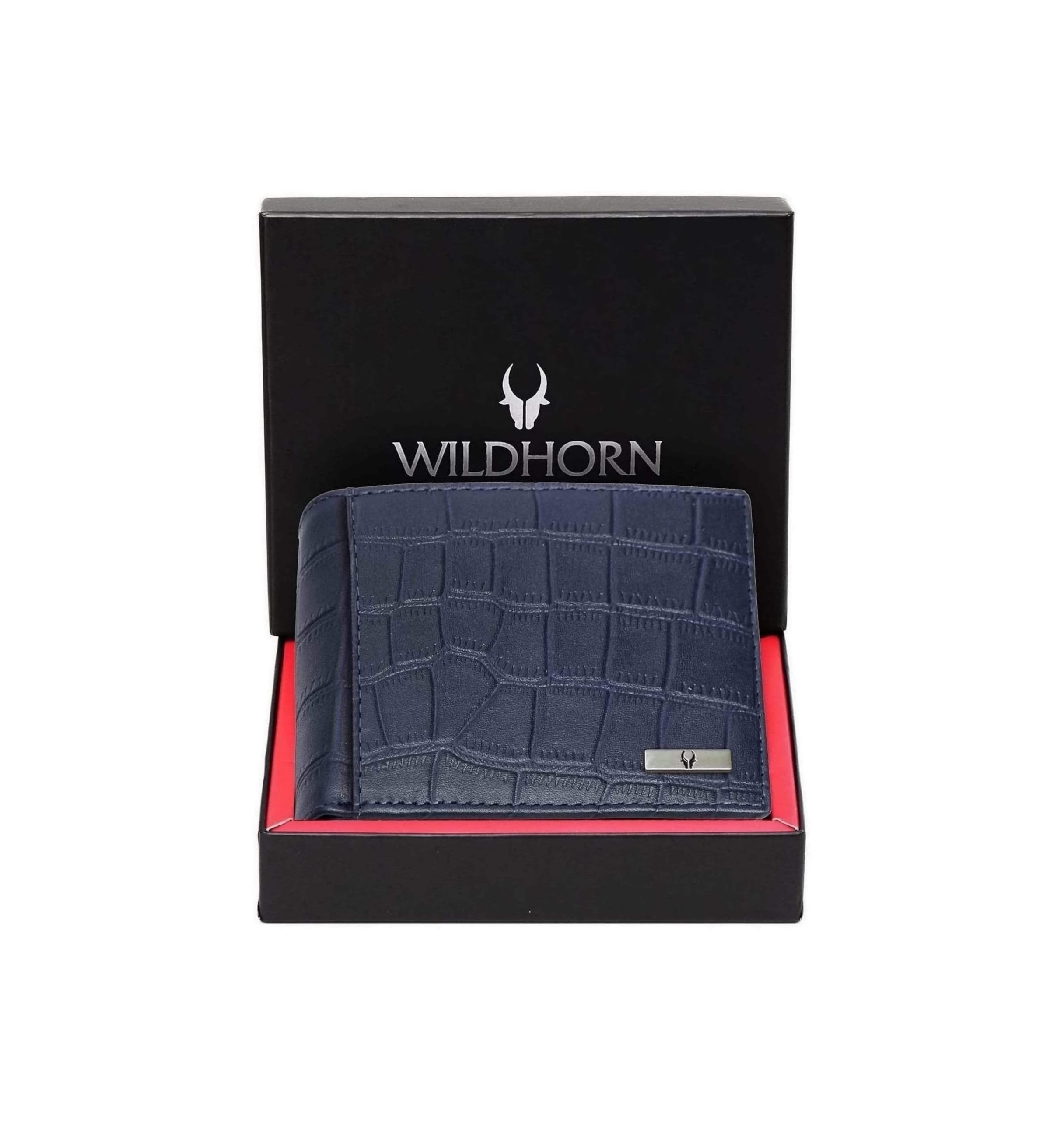 WildHorn Rfid Protected Leather Wallet For Men, Blue