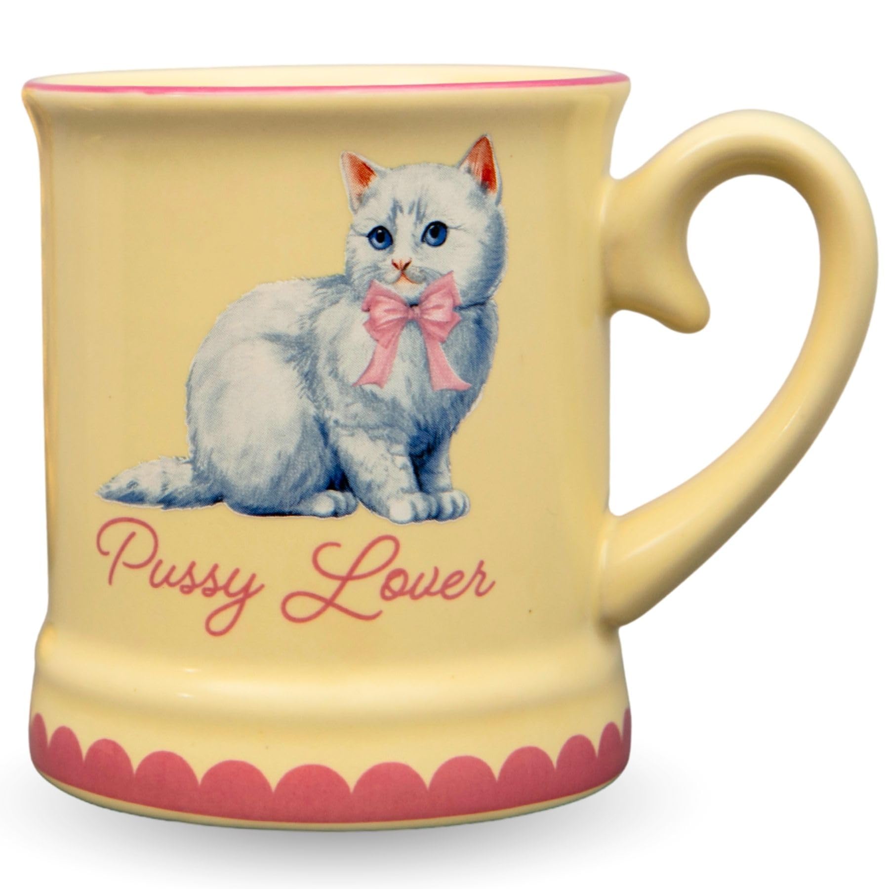 Boxer Gifts Pussy Lover Mug – Funny Cat Themed Mug for Women, Rude and Inappropriate Secret Santa Present, Joke Lesbian Gift