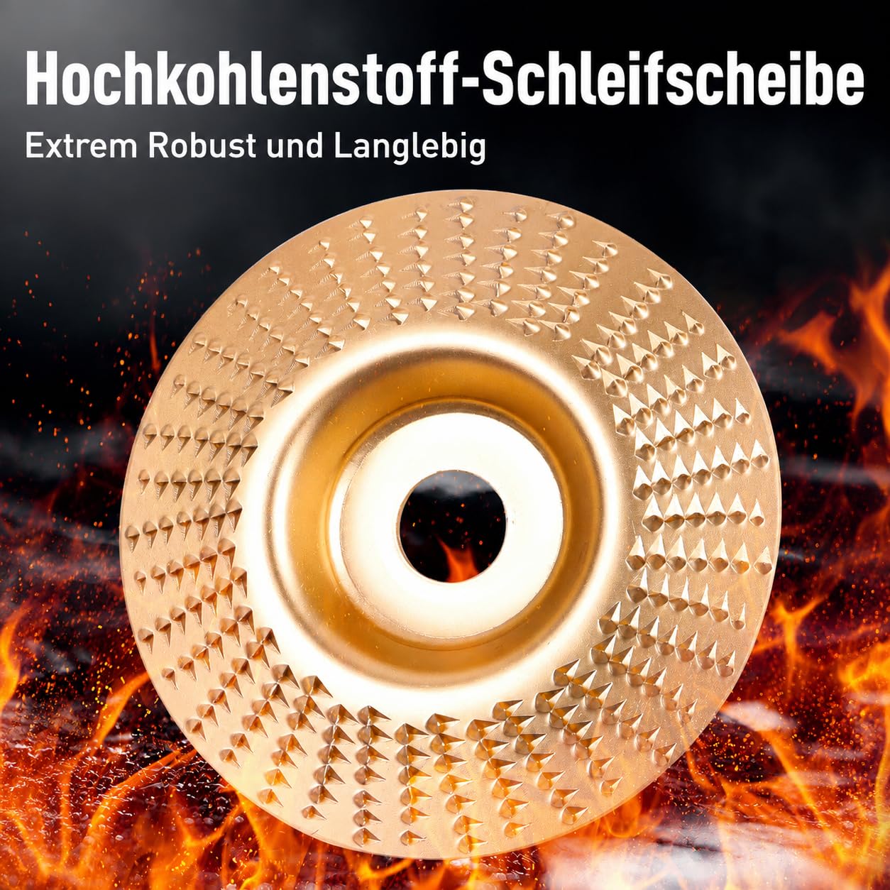 3 Stück Wolframcarbid Schleifscheiben für Holz, Schleifscheibe für Winkelschleifer, Schruppscheibe zum Schleifen, Schnitzen und Schneiden von Holz