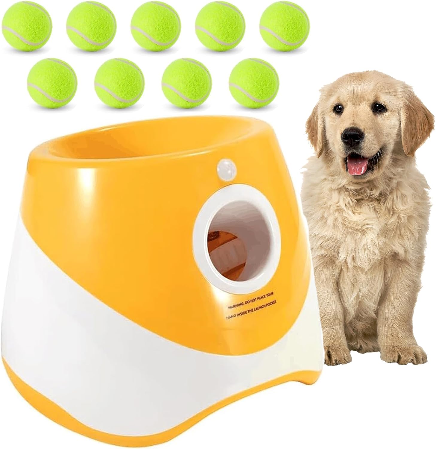 ZHUOKECE Automatic Dog Ball Launcher, Dog Ball Thrower