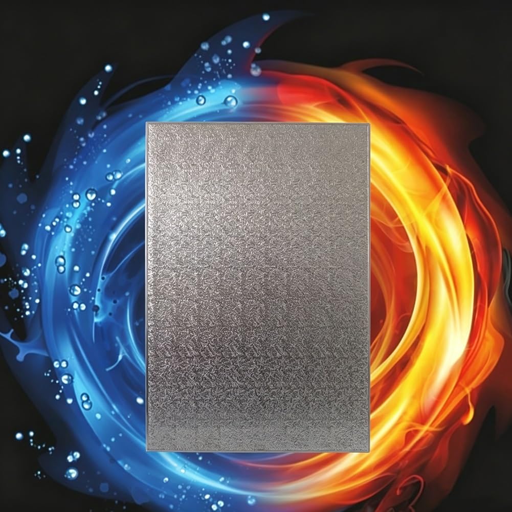 GZHERVICES Protector Contra Salpicaduras Y Escudo Térmico De Papel De - | Paquete De 1 Unidad Alta Densidad Ignífugo, Resistente Al Calor, Aislamiento Para Altas Temperaturas(Silver-A,60x70cm)