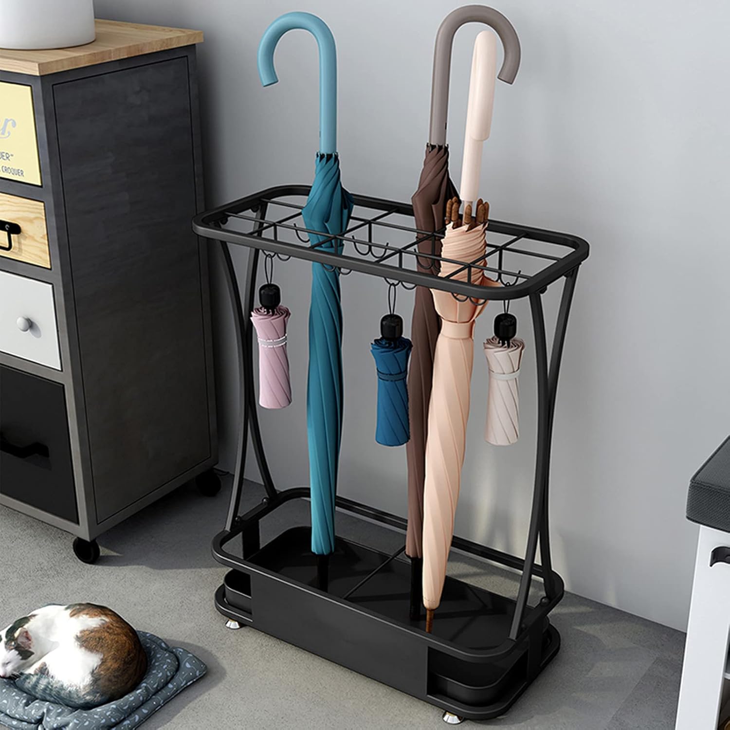 傘排水収納ラック 屋外 室内 ホームオフィス収納吊り傘立て ホテルロビービジネス防錆傘立て 防水性 耐久性 清潔できちんと 3色可選