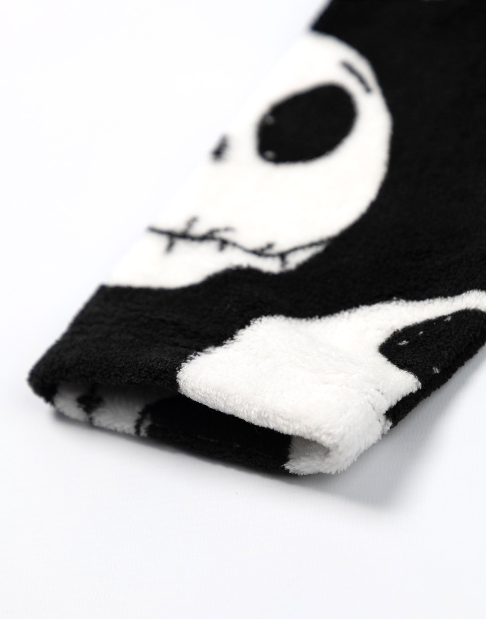 Disney Suéter Polar Negro Jack Skellington Pesadilla Antes de Navidad para Mujer Manga Larga Halloween Ropa Informal