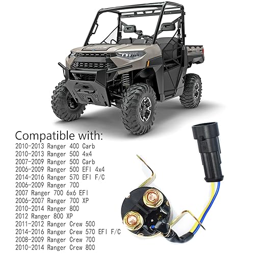 Miniatura 4 de Relé solenoide de arranque compatible con Polaris Ranger RZR Sportsman Hawkeye Trailboss 330 325 400 450 500 570 700 800 900 1000 2006-2016