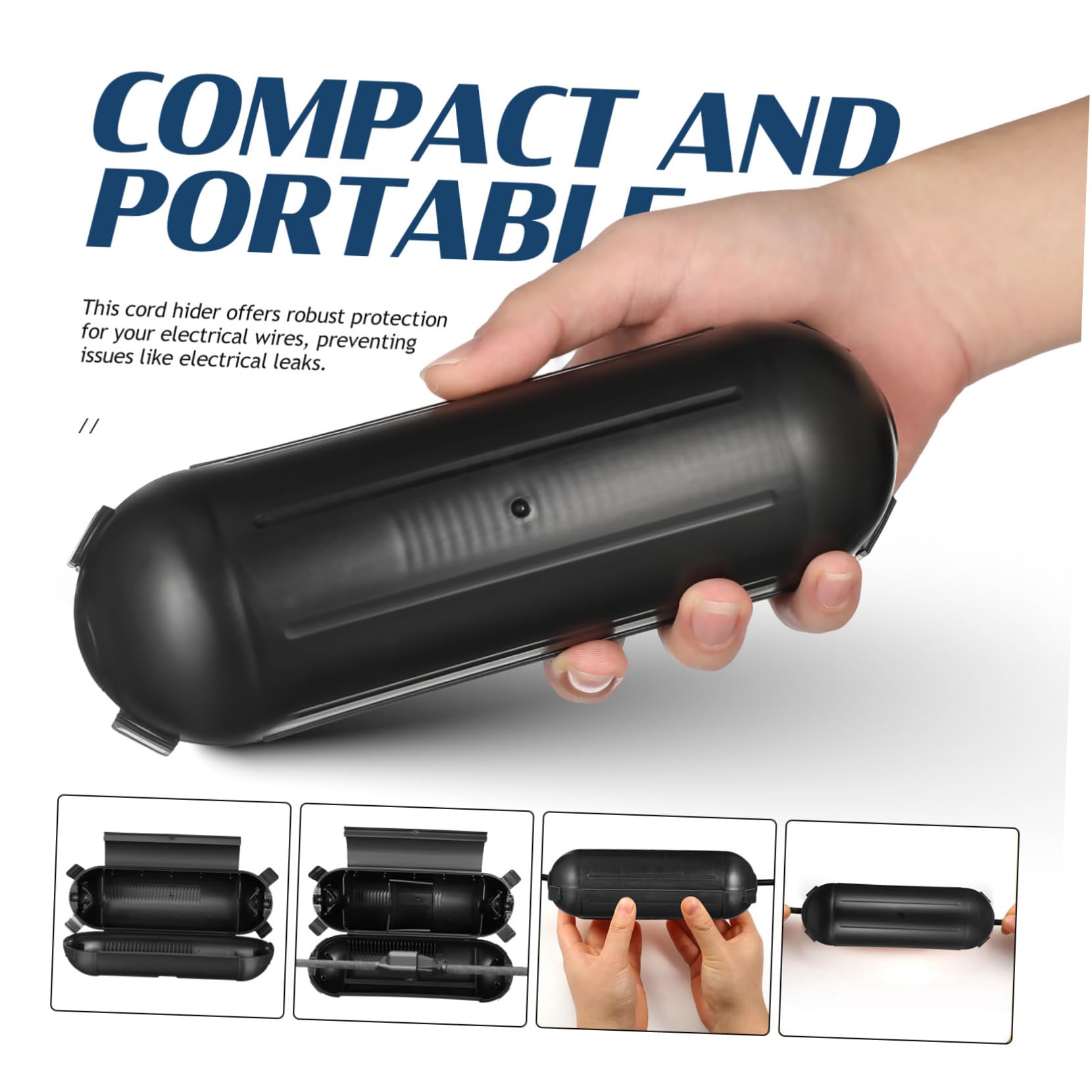 Kichvoe 2Pcs Weatherproof Extension Cord Covers Outdoor Cord Protection Box for Wire Management Versatile Design for Junction Box Connection User Friendly