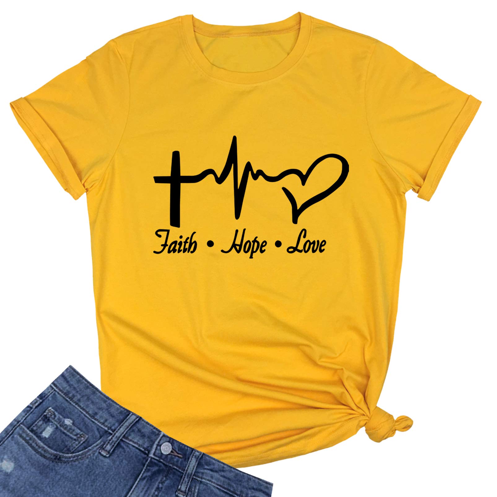 ROSEPARK Womens Graphic Cute Cotton Funny T Shirt Tees Gift Ideas