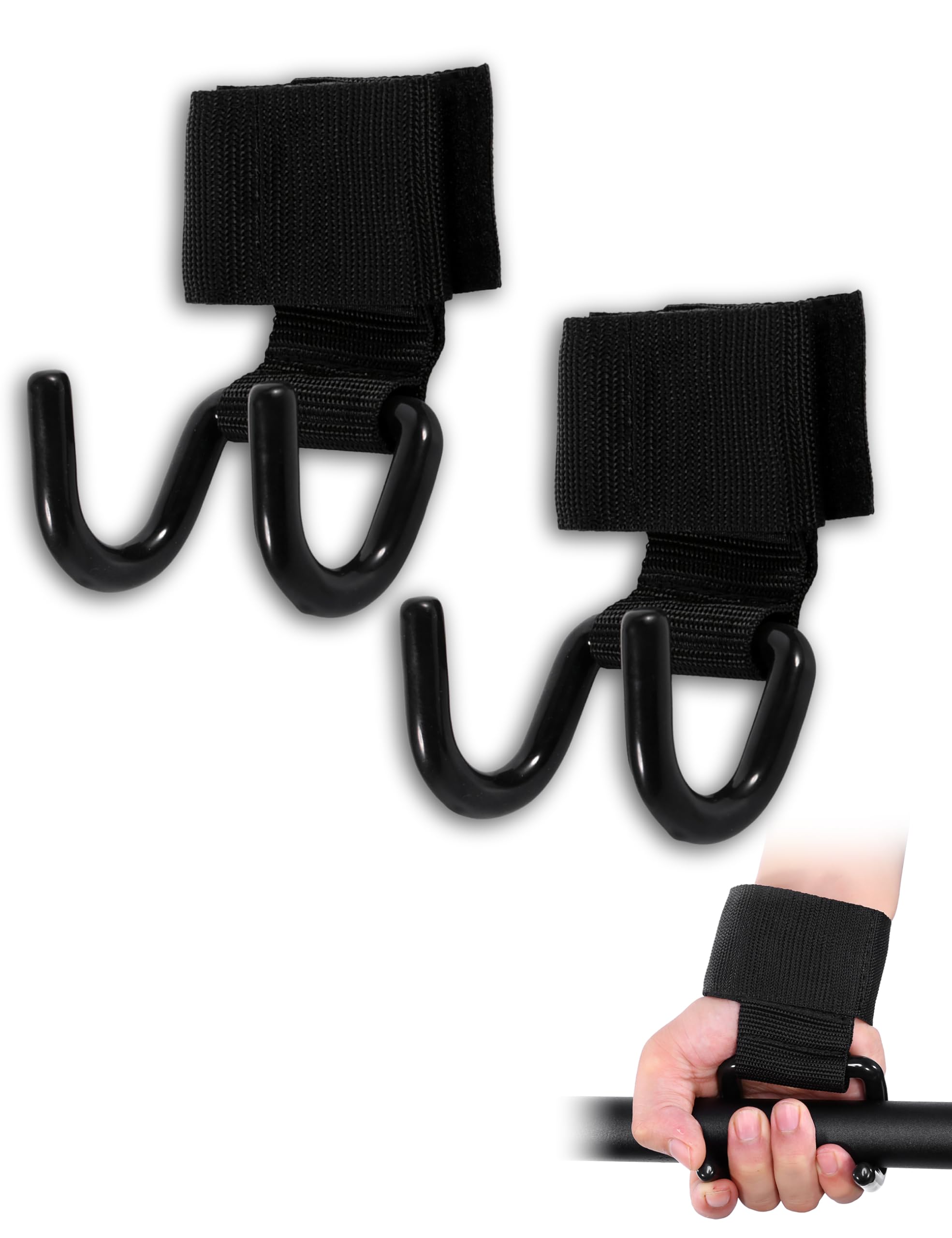 Weight Lifting Hooks, Weight Lifting Wrist Hook Straps, Heavy Duty Power Lifting Hooks Exercise Weight Cuffs, Deadlift Straps, Strength Training, Gym