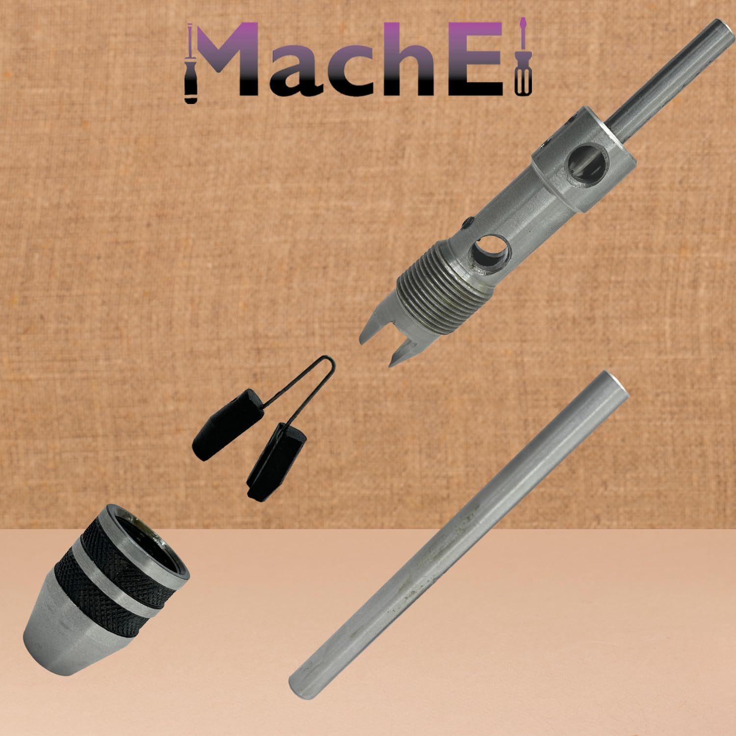 MachEl New Pilot Tap Wrench Spindle 3/32"-1/4" & 1/4"-1/2" for Tap, Thread, Drill Press, Lathe (Set of 2 Pieces)