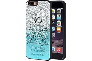 iPhone 7 Plus Case: Literary Luxury Encased in Blue Glitter