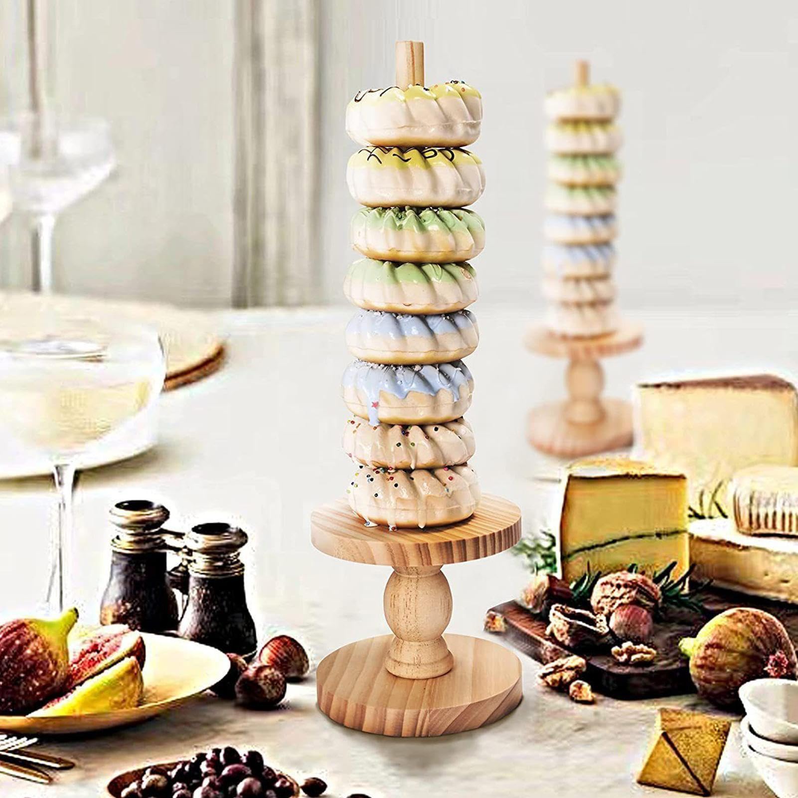 Generico Soporte para rosquillas para fiestas – Estantería de exposición – Soporte de exhibición donuts suministros fiestas, para 3 bodas, cumpleaños, Navidad, mesa Catering Buffet, casa, restaurante