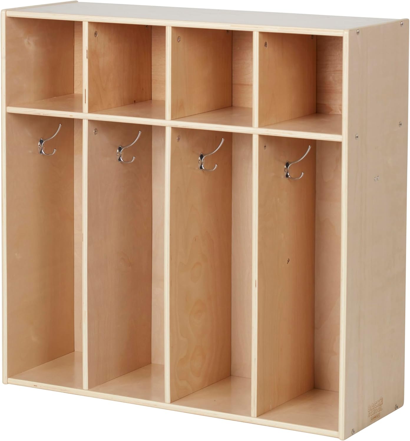 Sleekline 4-Section Toddler Storage Coat Locker, Kids Furniture, Natural
