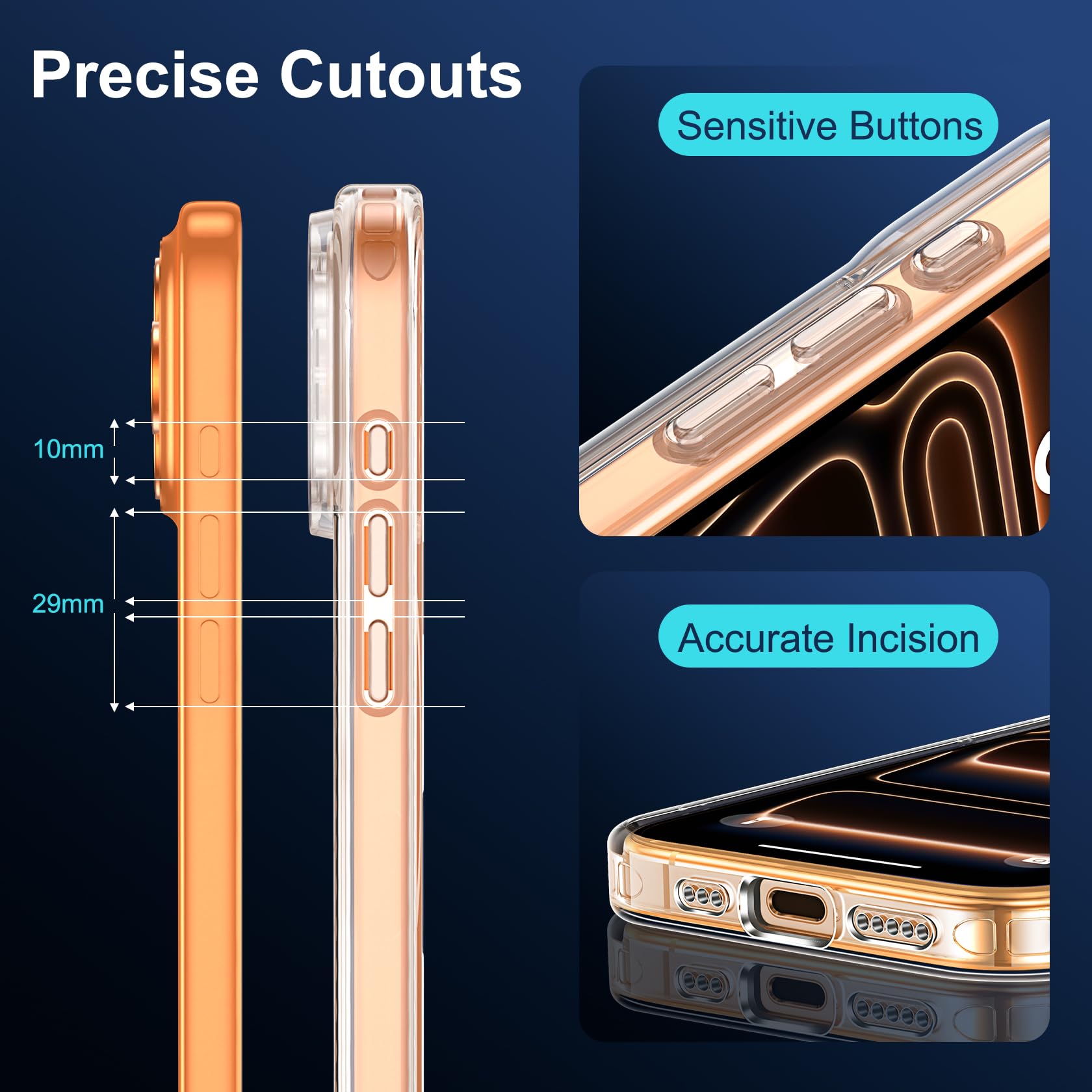 FLLAO Magnetica Cover per iPhone 17 Pro e 2 Pellicole in Vetro Temperato, Custodia iPhone 17 Pro Compatibile con Magsafe, Traslucida Opaca Posteriore Sottile Antiurto Protettiva Case, Trasparente