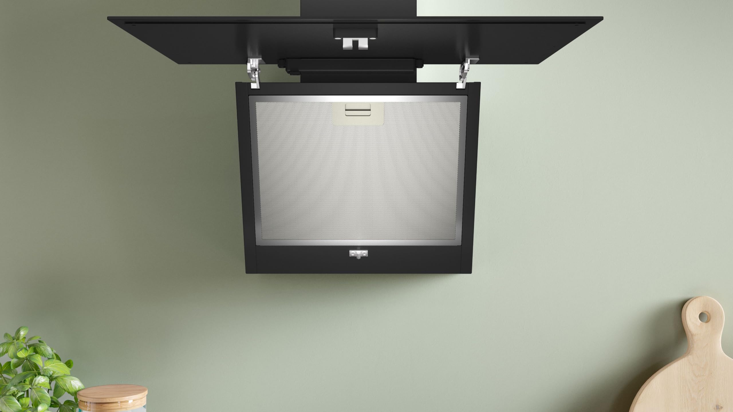 Bosch DWK65DK60 Serie 2 Wandesse 60 cm Umluft Abluft Leiser Motor Touch Select Basic Metallfettfilter