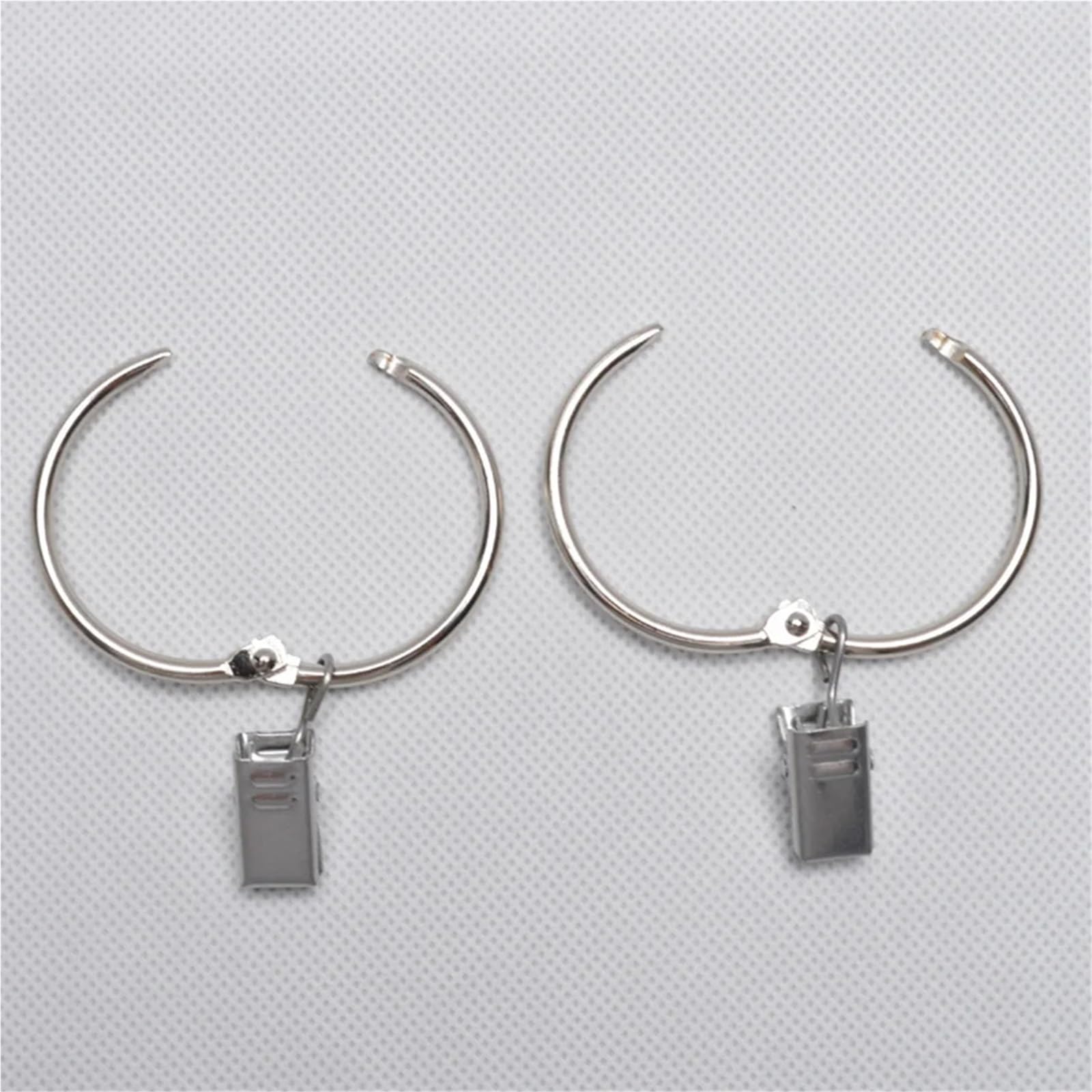 Anneaux de rideaux, Anneaux de rideau avec clips, 160 pièces, crochet suspension ouvert en acier inoxydable 38mm