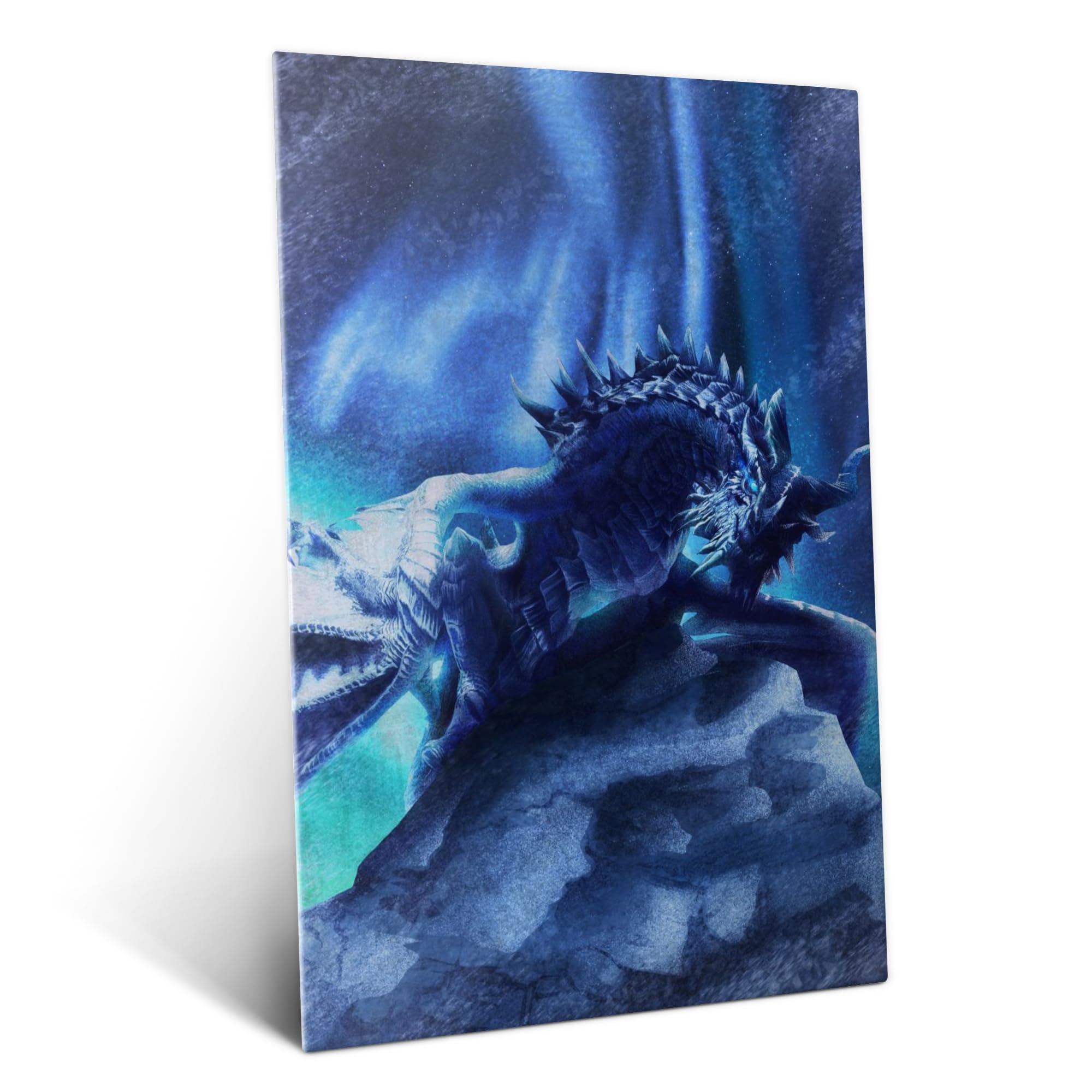 Displate Metal Poster The Elder Scrolls Paarthurnax Illustration Wandbild L | Magnetische Befestigung Wandposter. Wanddeko, Metall Wandkunst, Wanddekoration im Wohnzimmer in Schlafzimmern & Büros.