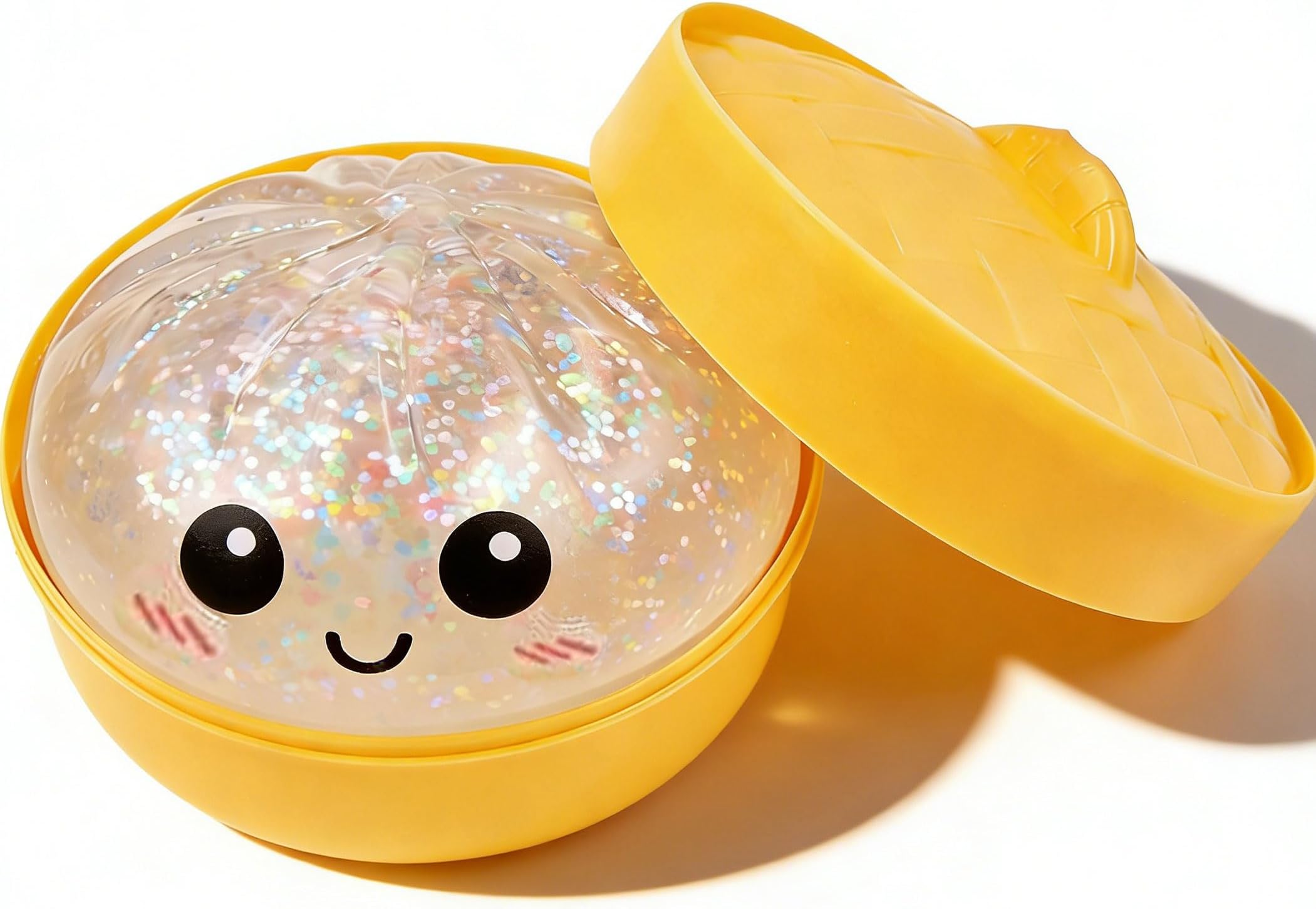 Glitter Dumpling, Glitter Dumpling Squishy Box, Dumplings Squishy, Anxiety Relief Fidget, Soft Squeeze Decompression Dough (1PC-A)