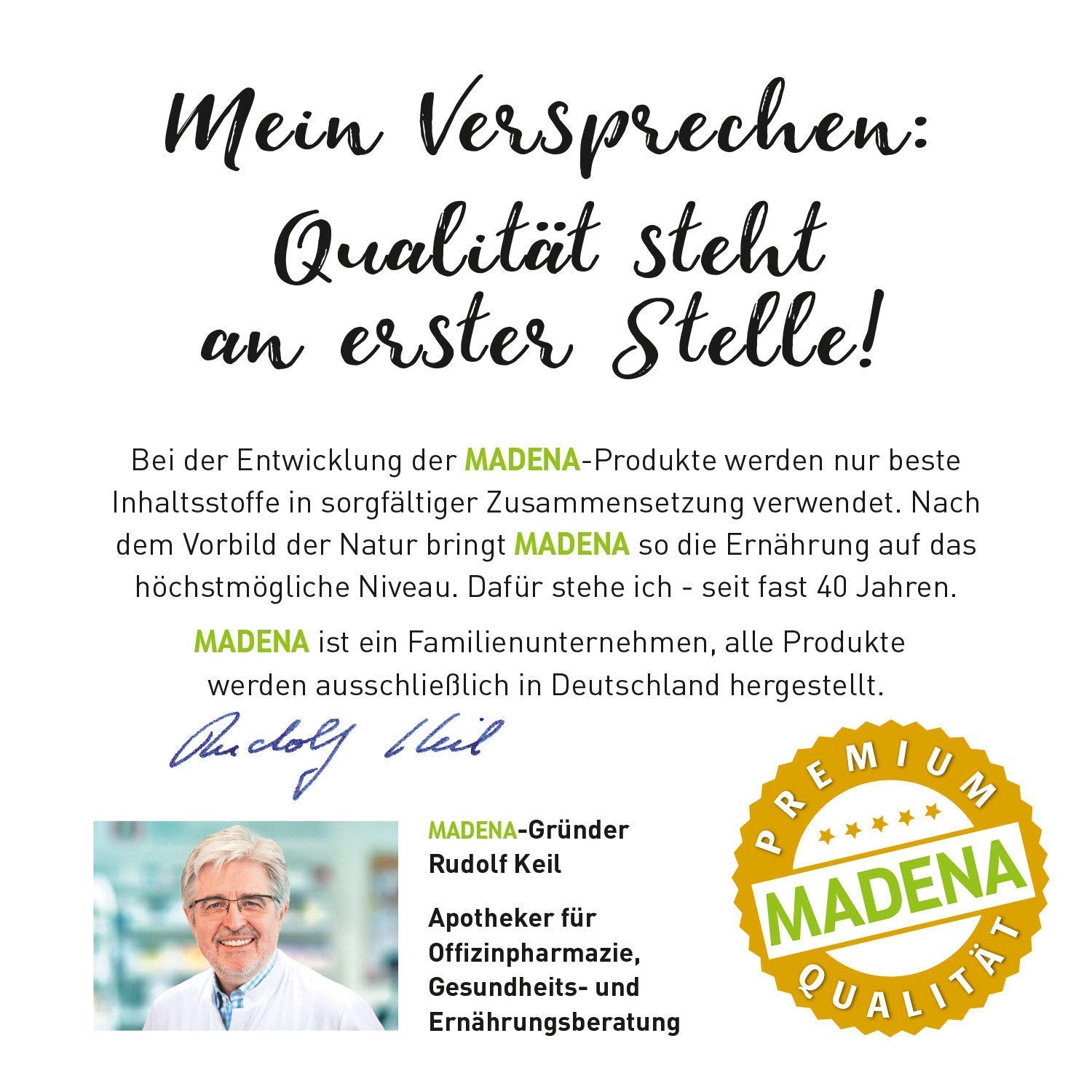 MADENA Pro Vegan Protein Pulver – rein pflanzliches Proteinpulver aus Reis u. Erbsen ohne Soja – Eiweißpulver vegan mit hochdosiertem Granatapfelextrakt für deinen Protein-Shake, ohne Zucker