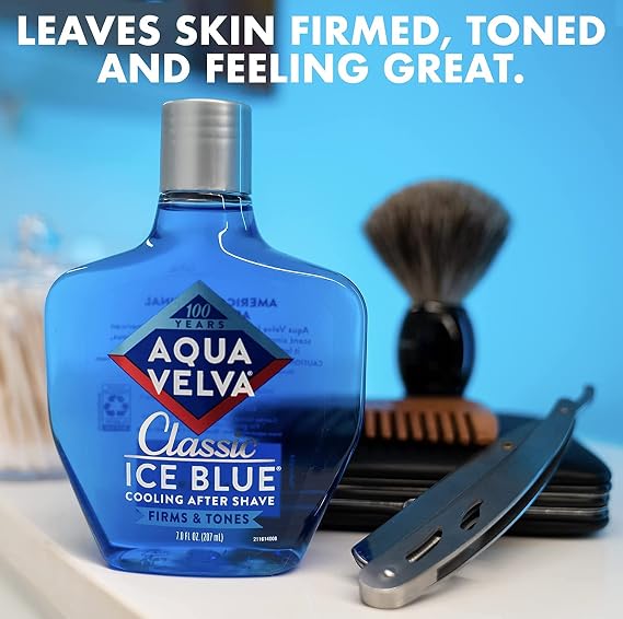 Aqua Velva Ice Blue After Shave 3.5 Ounce (103ml) (6 Pack)