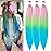 Pink Green Blue Braiding Hair Pre Stretched Colorful Synthetic Yaki Ez Braid Braiding Hair