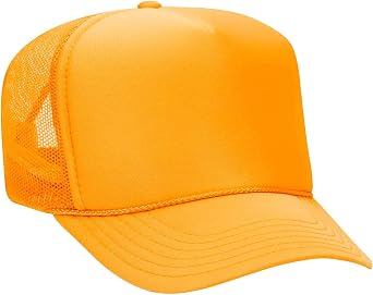 OTTO Wholesale 12 x Polyester Foam Front 5 Panel High Crown Mesh Back Trucker Hat - 12 Pcs