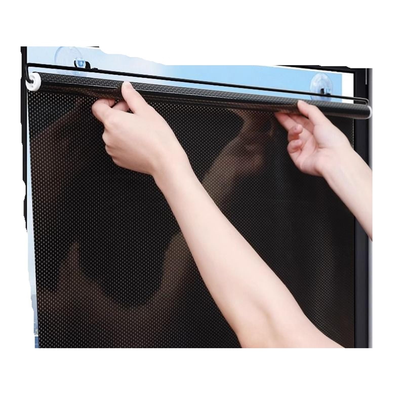 Suction Blinds For Windows Sunshade Roller Blinds Universal Window Blackout Curtain with Suction Cup Retractable Sunshade Roller Curtain Roller Curtains(50x125cm)