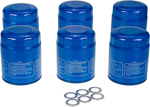Kit de filtro de aceite, filtro 15400-PLM-A02 y arandelas 94109-14000 para Honda (kit de 6)