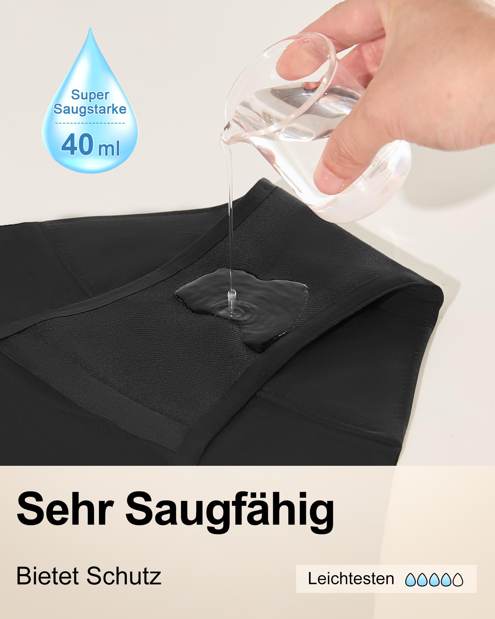 SHARICCA Periodenunterwäsche Starke Blutung 40 ML SaugfäHigkeit Perioden Unterwäsche Atmungsaktiv Lecksicher Menstruation Unterhosen Slips Damen