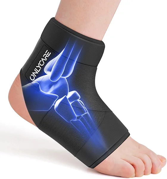 ONLYCARE Ankle Ice Pack Wrap for Swelling, Upgraded Gel Ice Pack Reusable, Hot Cold Therapy, FSA or HSA Eligible Cold Pack for Sprained Ankle Injuries, Achilles Tendonitis, Plantar Fasciitis