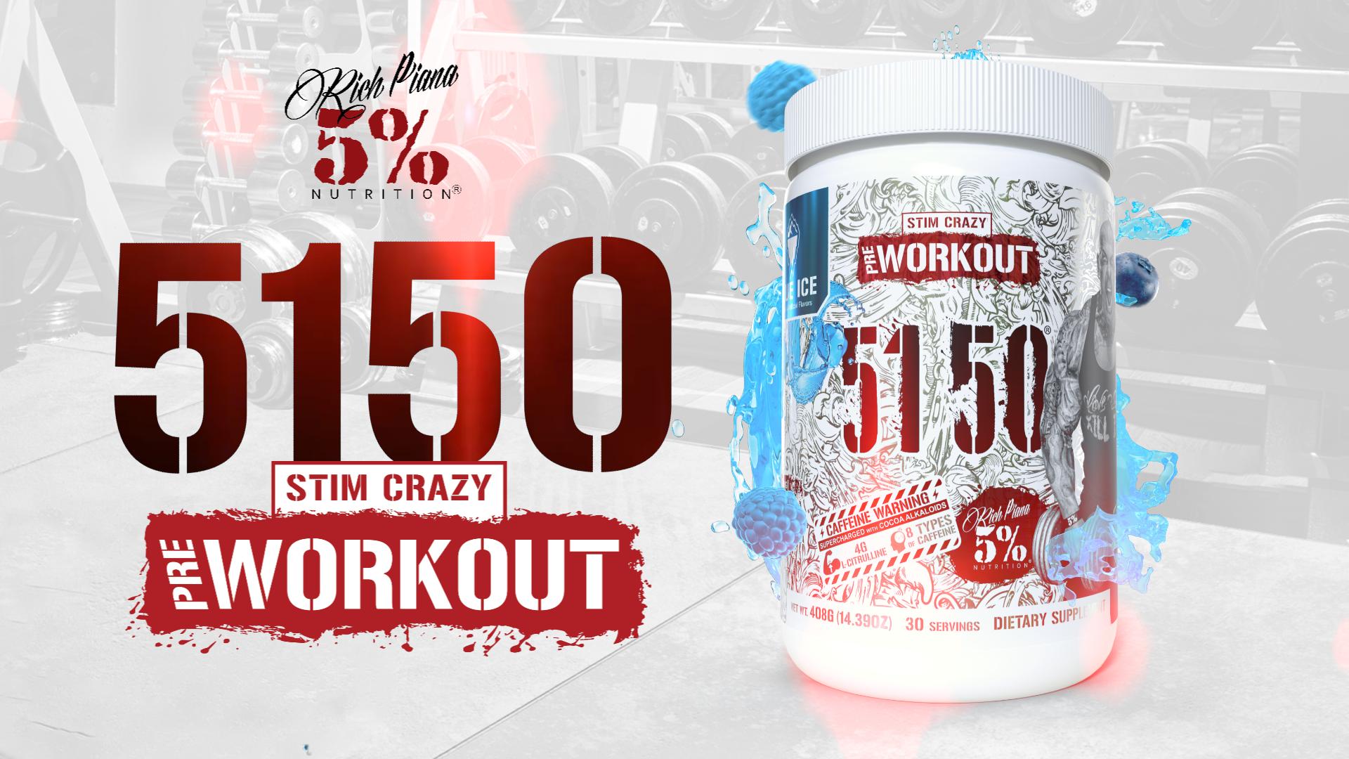 Amazon.com: 5% Nutrition Rich Piana 5150 High Stim Pre-Workout